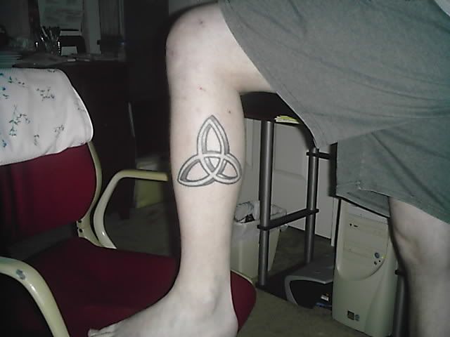 i got this tattoo in 99. it is the symbol of the trinity: father, 