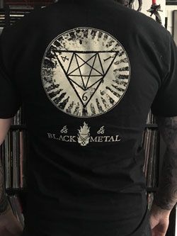 image of denouncement pyre Black Death Void Worship tee shirt