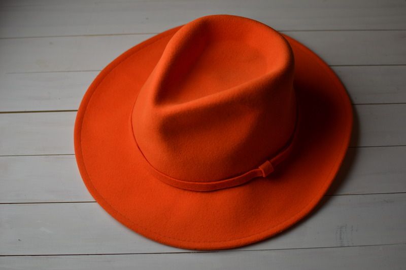 Made In The Usa 100 Wool Full Brimmed Hunting Hat Orange Url