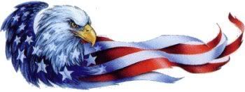 American Eagle with torn flag