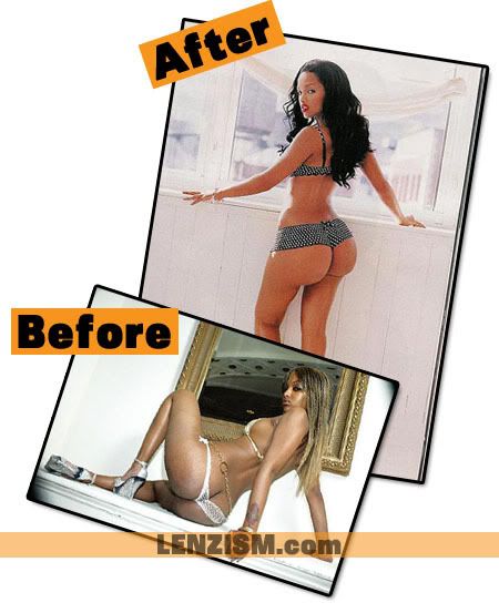 nicki minaj booty before and after. Nicki Minaj before and after