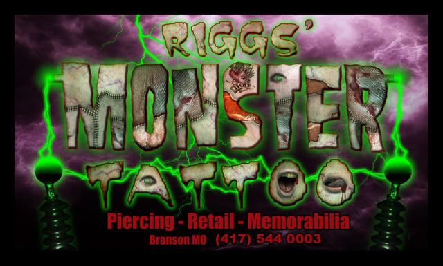 RIGGS' MONSTER TATTOO now open  - Scum Of The Earth's Myspace Blog 
