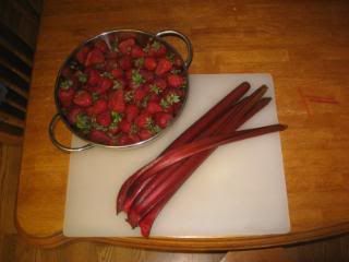 strawberries and rhubarb