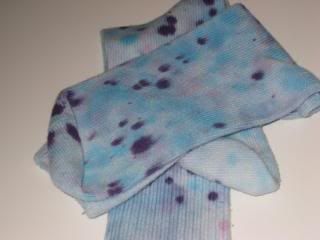 Blue wash socks