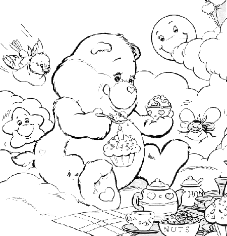 birthday coloring page cupcakes