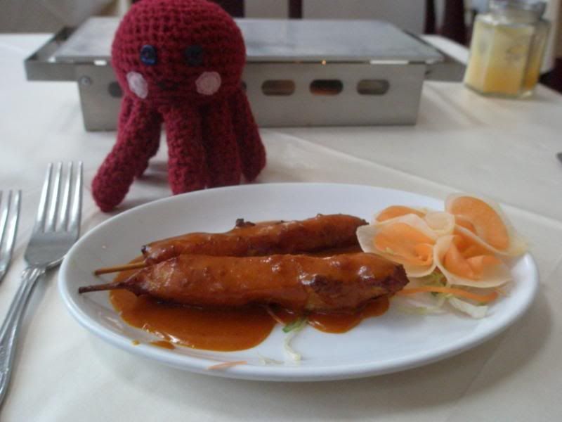 Ottoandchicken Otto with the chicken sticks I ate.