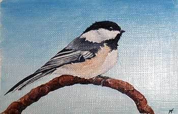 oil robin painting