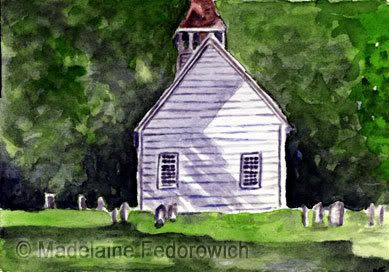 Little White Chruch ACEO