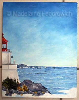 lighthouse oil painting