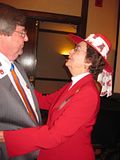 Dr. Dale Dickens stands in for Dr. Sibley at Dot Mapes' traditional "Auburn/Alabama" teasing!