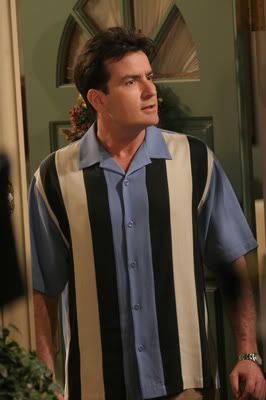 what brand of shirts did charlie harper wear