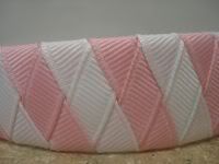 Pink and White Woven Headband