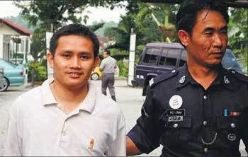 Mohd Fauzi Imbap Abdullah leaving the court after sentencing.