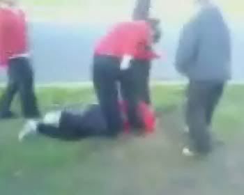 Fighting scene from mobile phone footage
