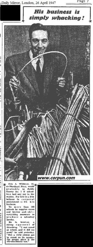 Press cutting: Wildman with canes