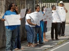 Teachers protesting