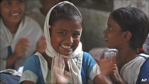 A schoolgirl in Dhaka, Bangladesh, July 2010