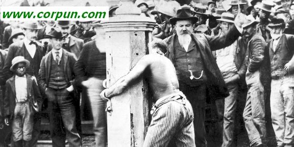 A public flogging in Delaware in the early 1900s