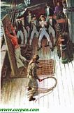 Painting of flogging on board ship - Click to enlarge