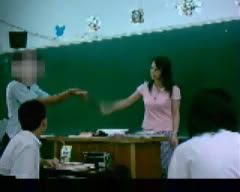 Student receiving punishment
