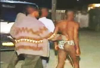 Youths being rounded up to be flogged