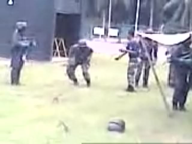 Malaysian soldiers caned