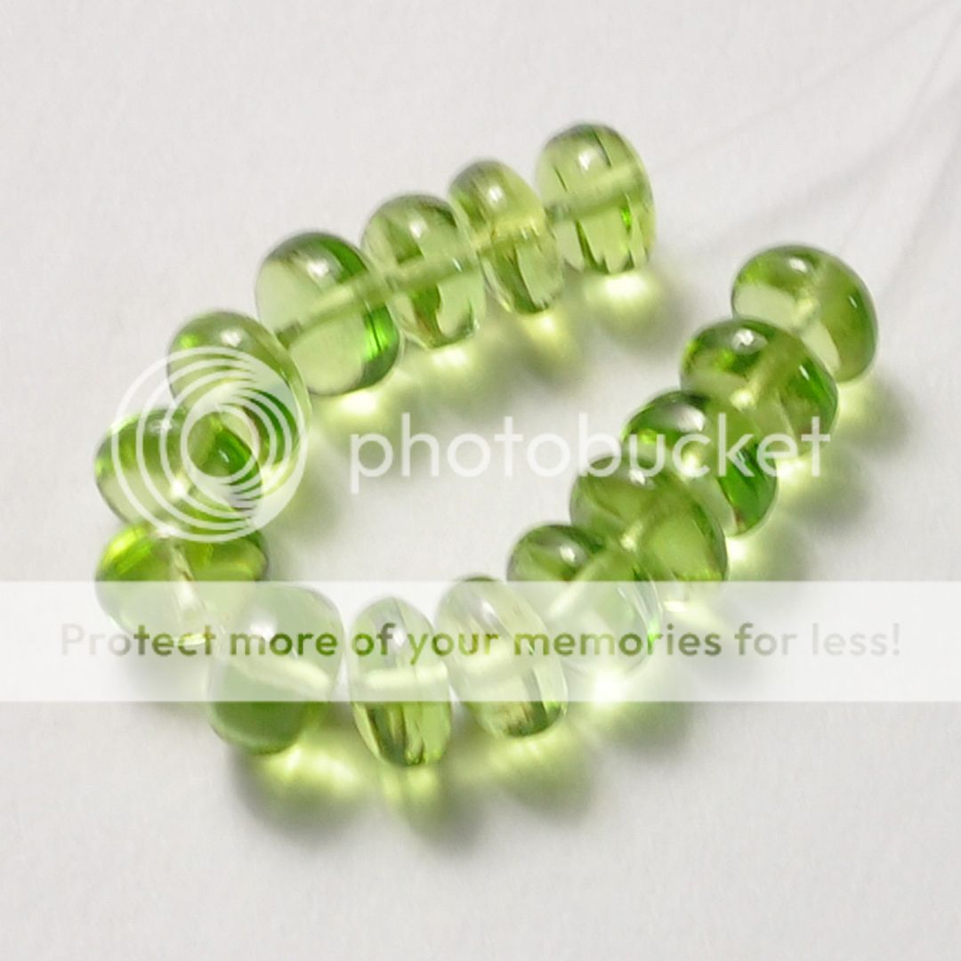 3MM 5.7MM Afghani Peridot Smooth Rondelle Beads (15)  