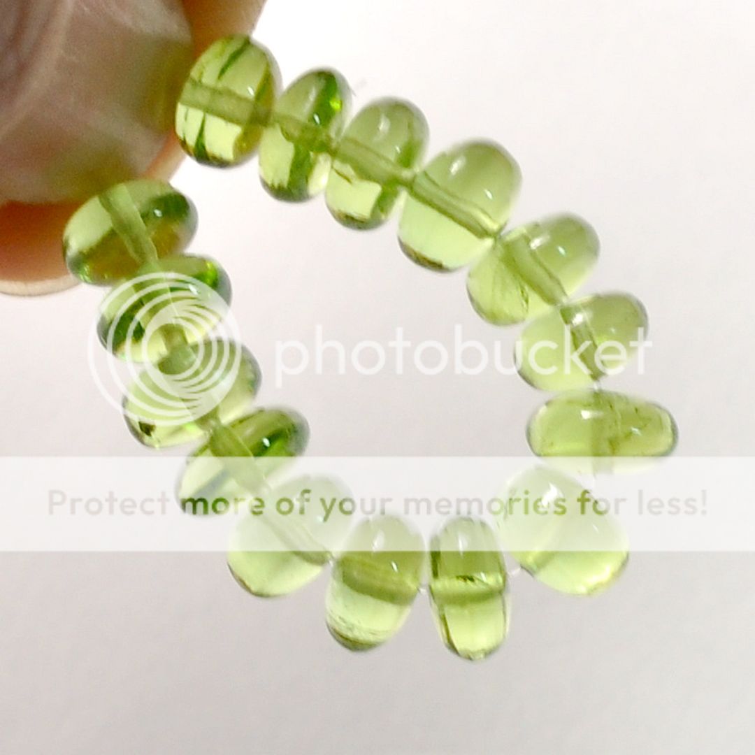 3MM 5.7MM Afghani Peridot Smooth Rondelle Beads (15)  