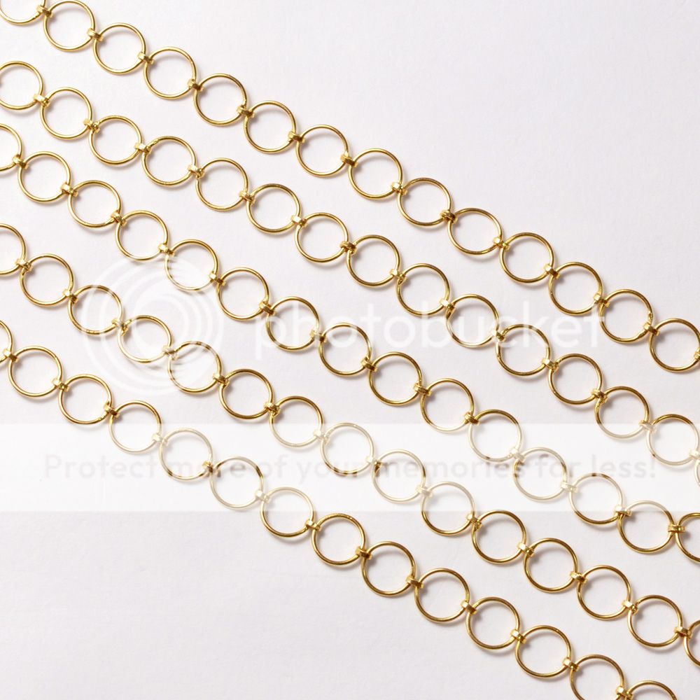 18K Solid Yellow Gold Chain With 6.5mm Links (6 INCH)  