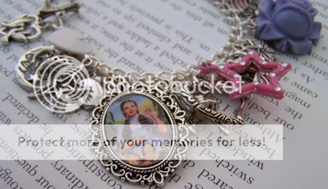 The Wizard Of Oz/Dorothy Picture Cameo Themed Charm Bracelet Handmade 