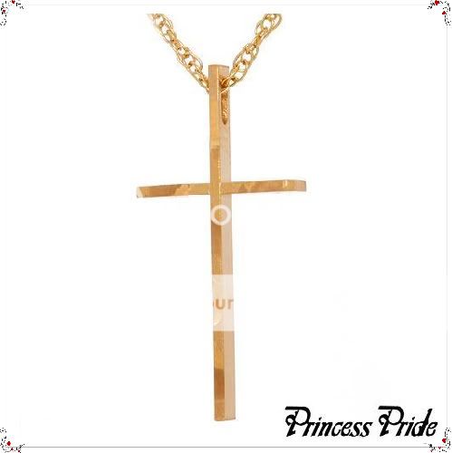 NEW PRINCESS PRIDE 14K GOLD FILLED CROSS 18 CHAIN✿  